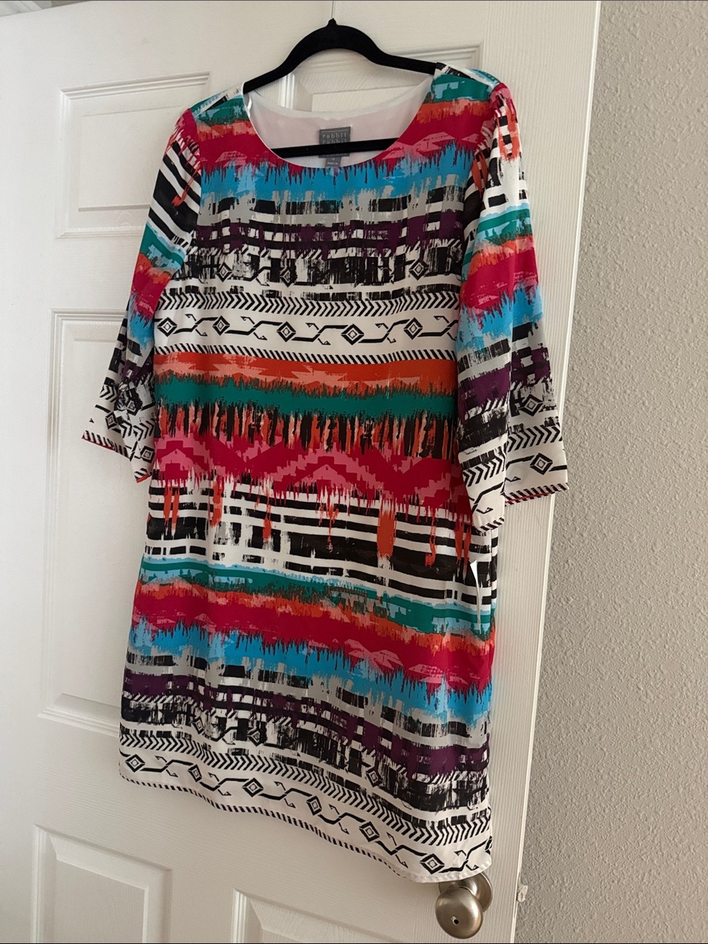 Rabbit Rabbit Rabbit Multicolor Striped Shift Dress